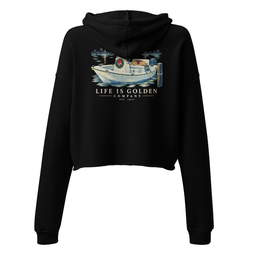 Parade Captain Women’s Cropped Hoodie — Black (view 2)