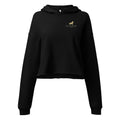 Wreath Greeter Women’s Cropped Hoodie — Black