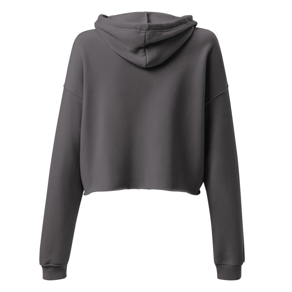 Wildflower Golden Women’s Cropped Hoodie — Storm (view 2)