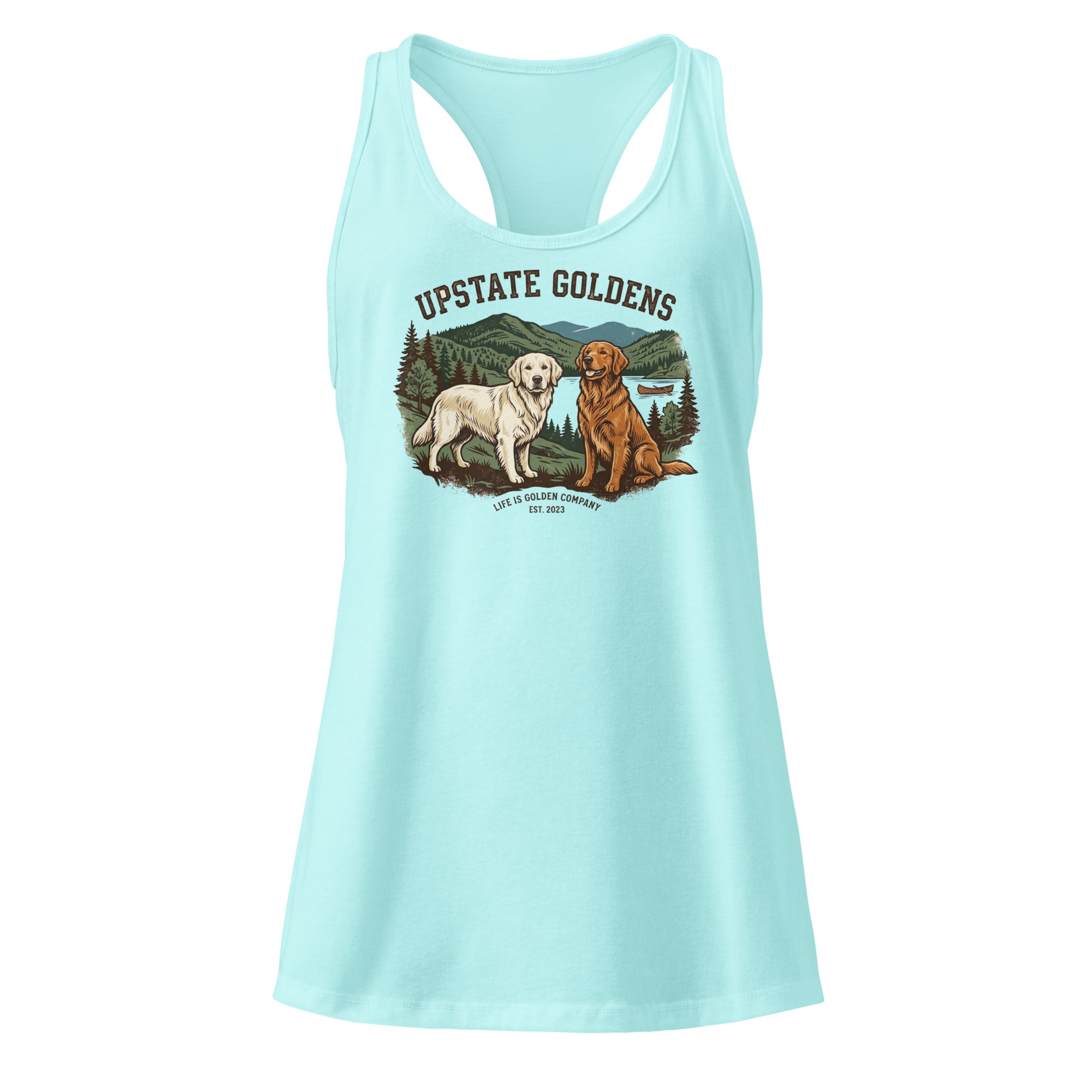 Upstate Goldens Women’s fitted racerback tank top