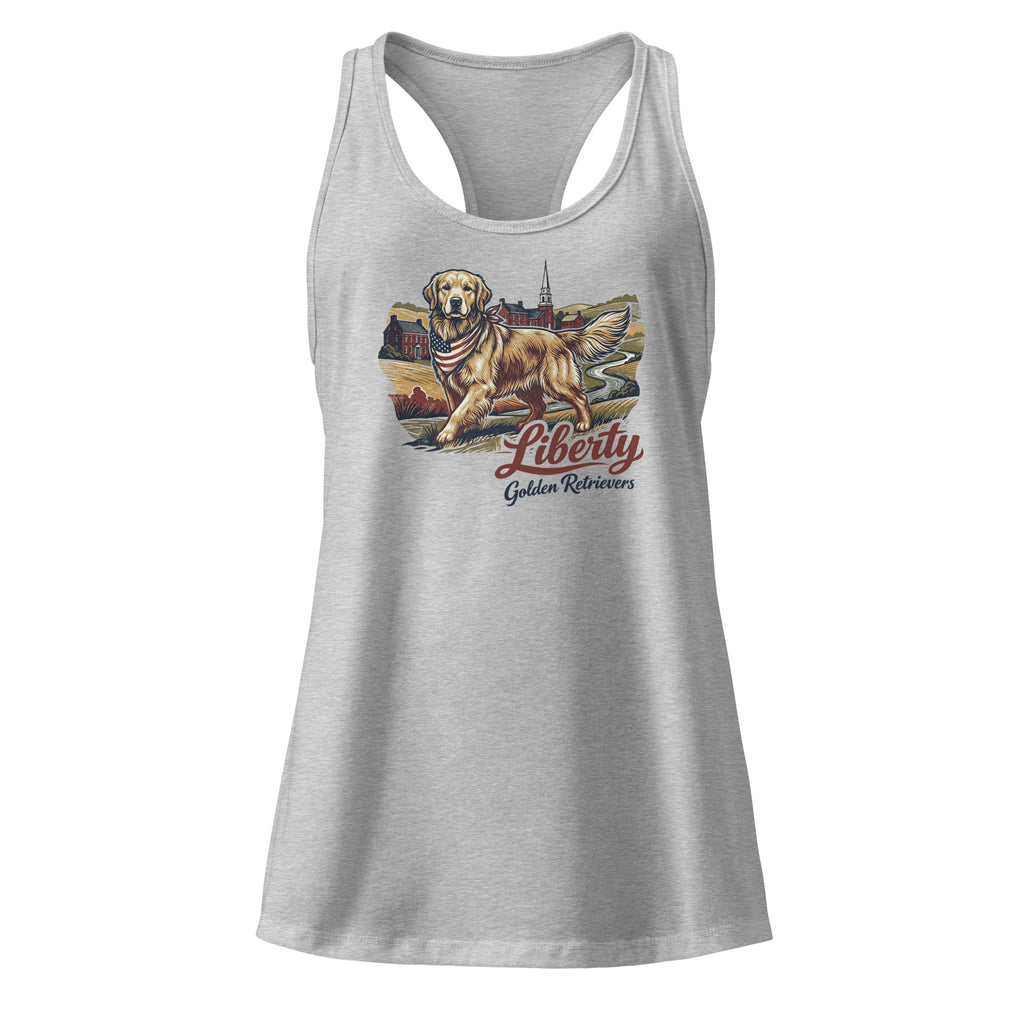 Liberty Golden Retrievers Women’s fitted racerback tank top