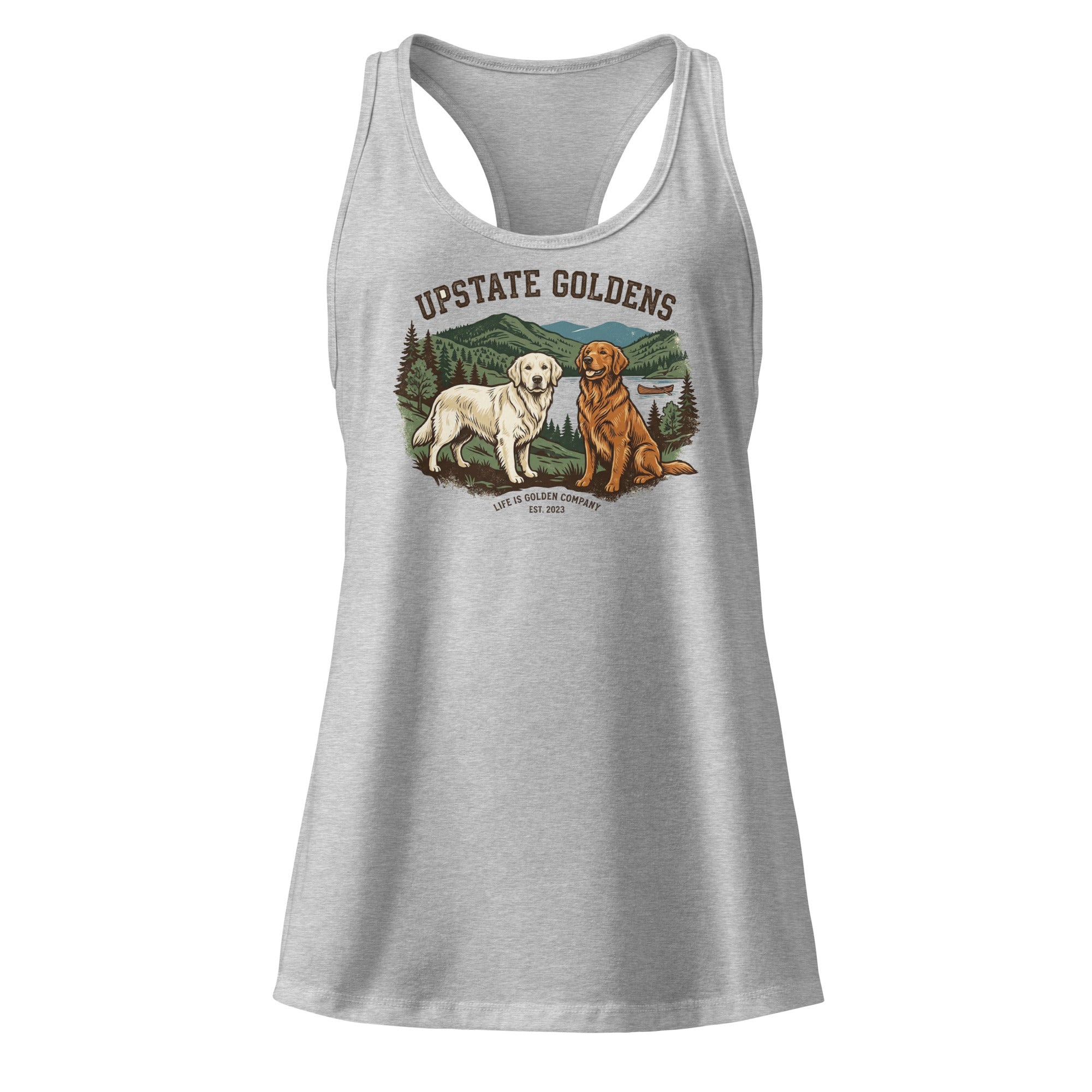 Upstate Goldens Women’s fitted racerback tank top