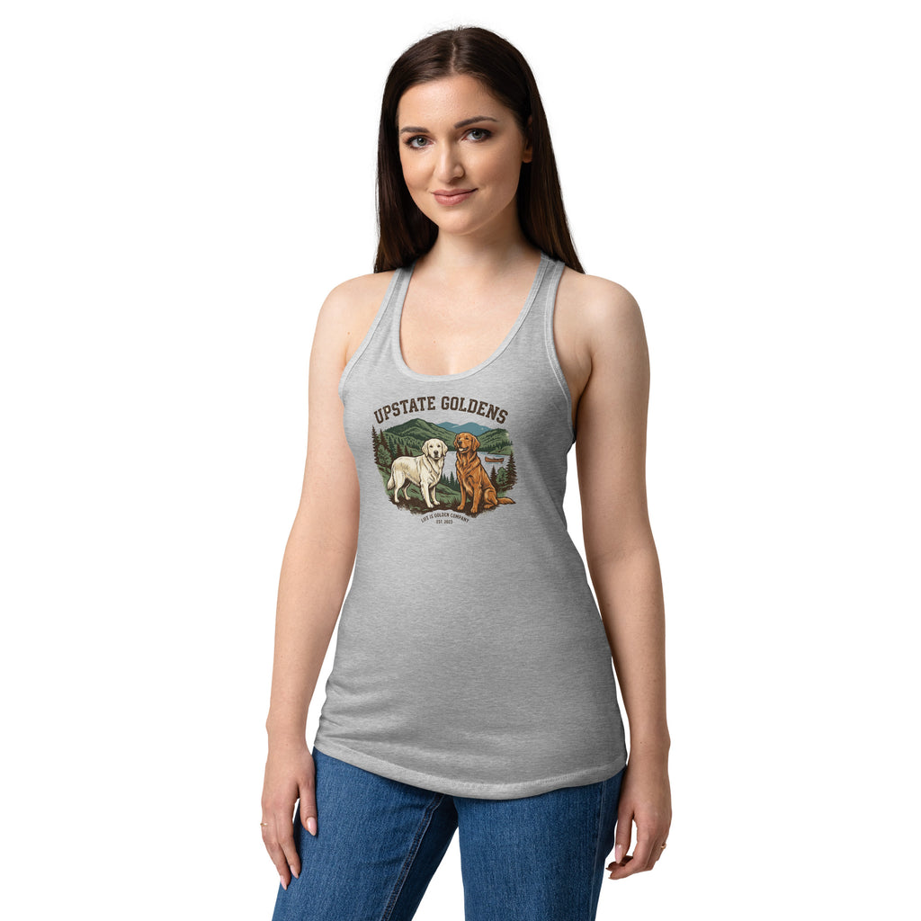 Upstate Goldens Women’s fitted racerback tank top