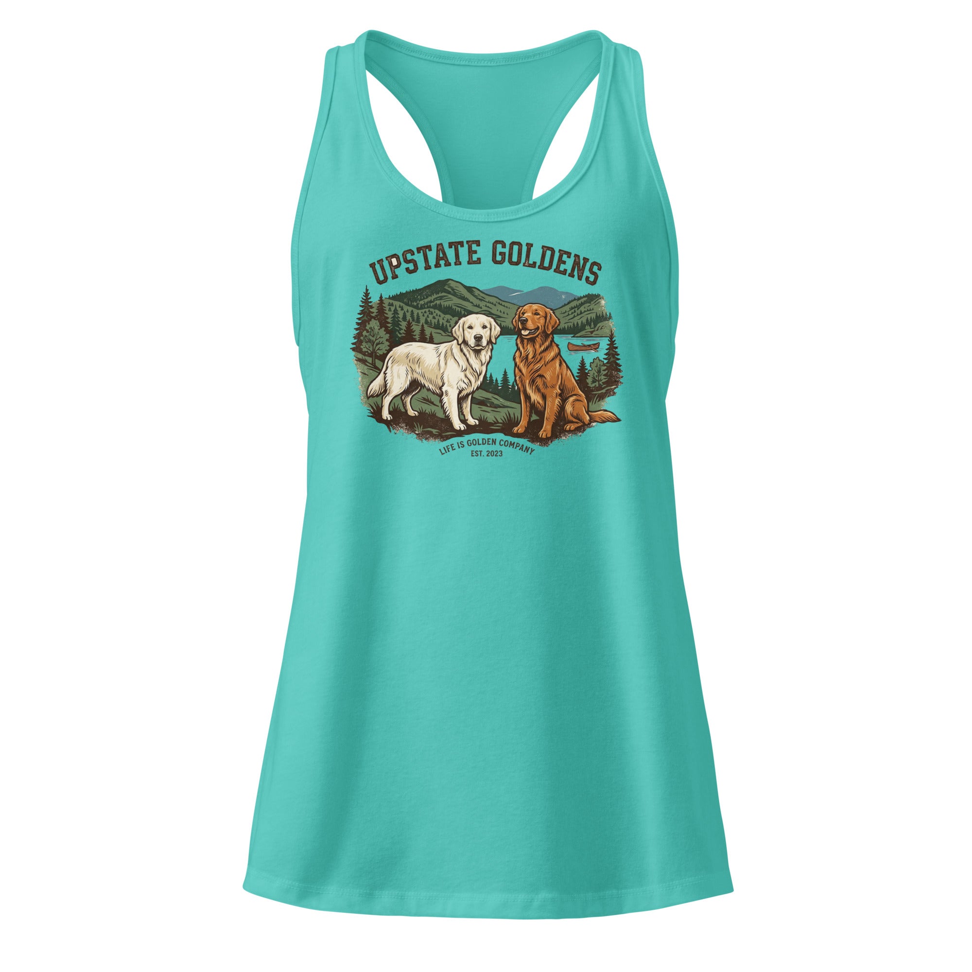 Upstate Goldens Women’s fitted racerback tank top