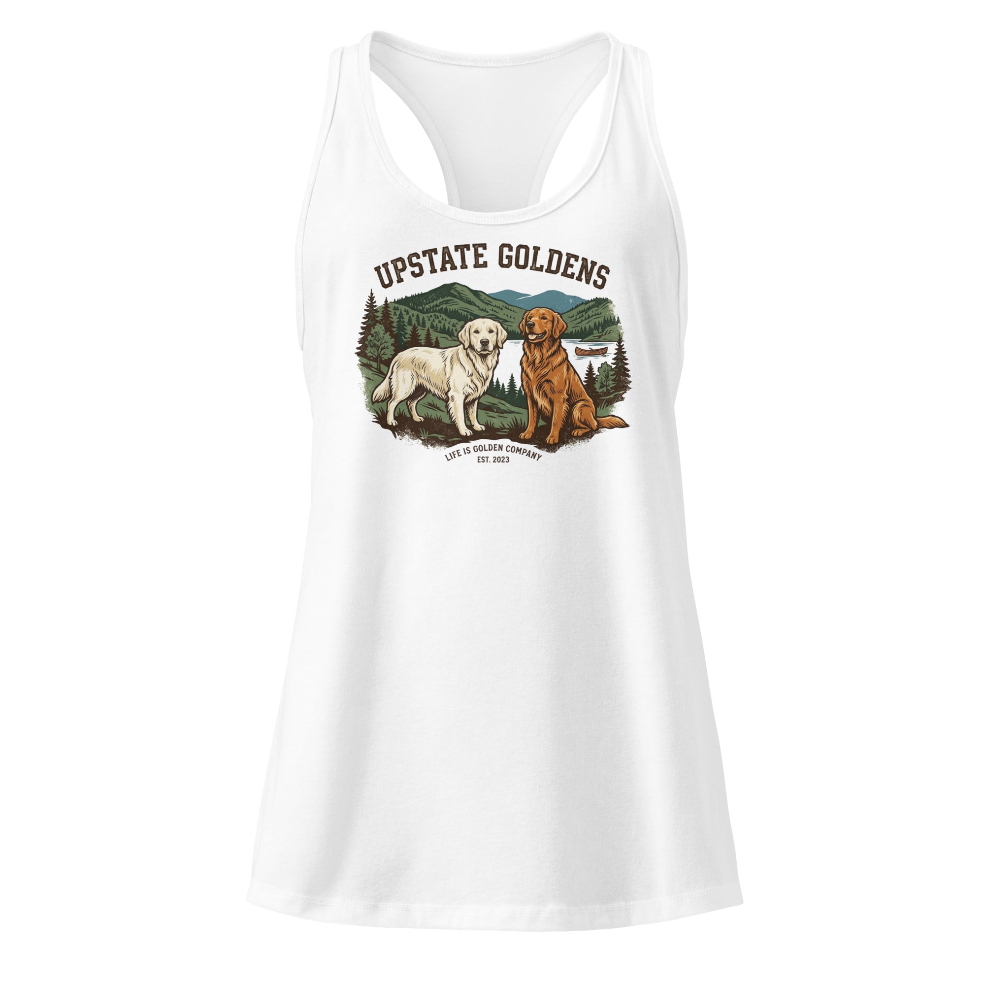 Upstate Goldens Women’s fitted racerback tank top