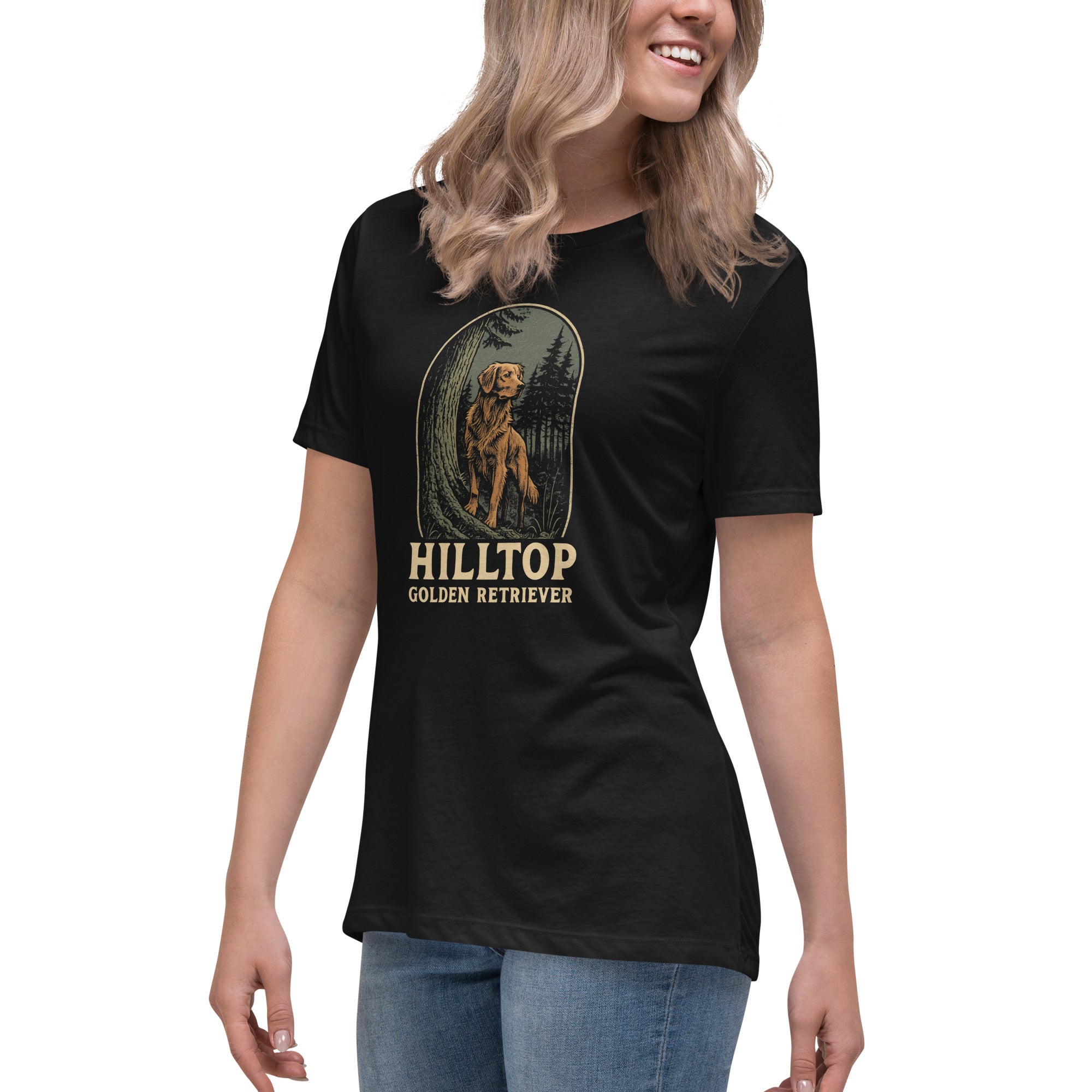 Hilltop Golden Retriever Women's Relaxed T-Shirt