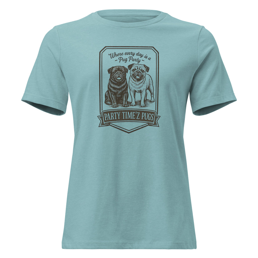 Party Time'Z Pugs Women's Relaxed T-Shirt