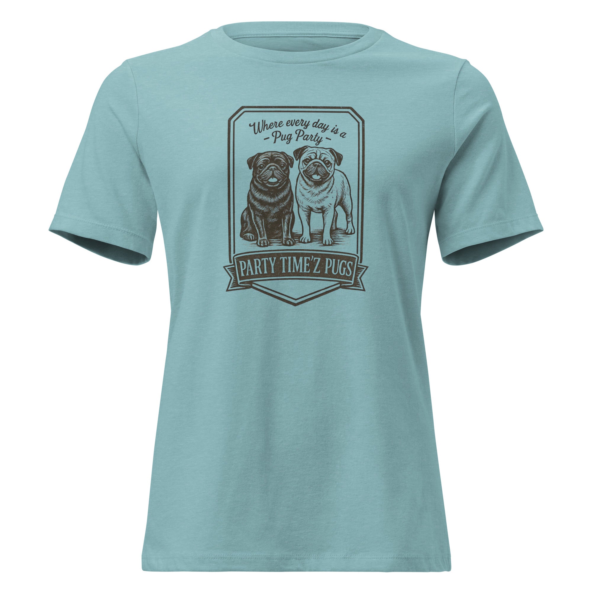 Party Time'Z Pugs Women's Relaxed T-Shirt