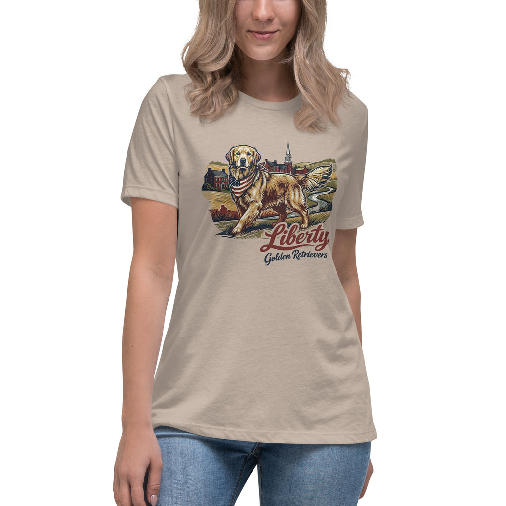 Liberty Golden Retrievers Women's Relaxed Tee