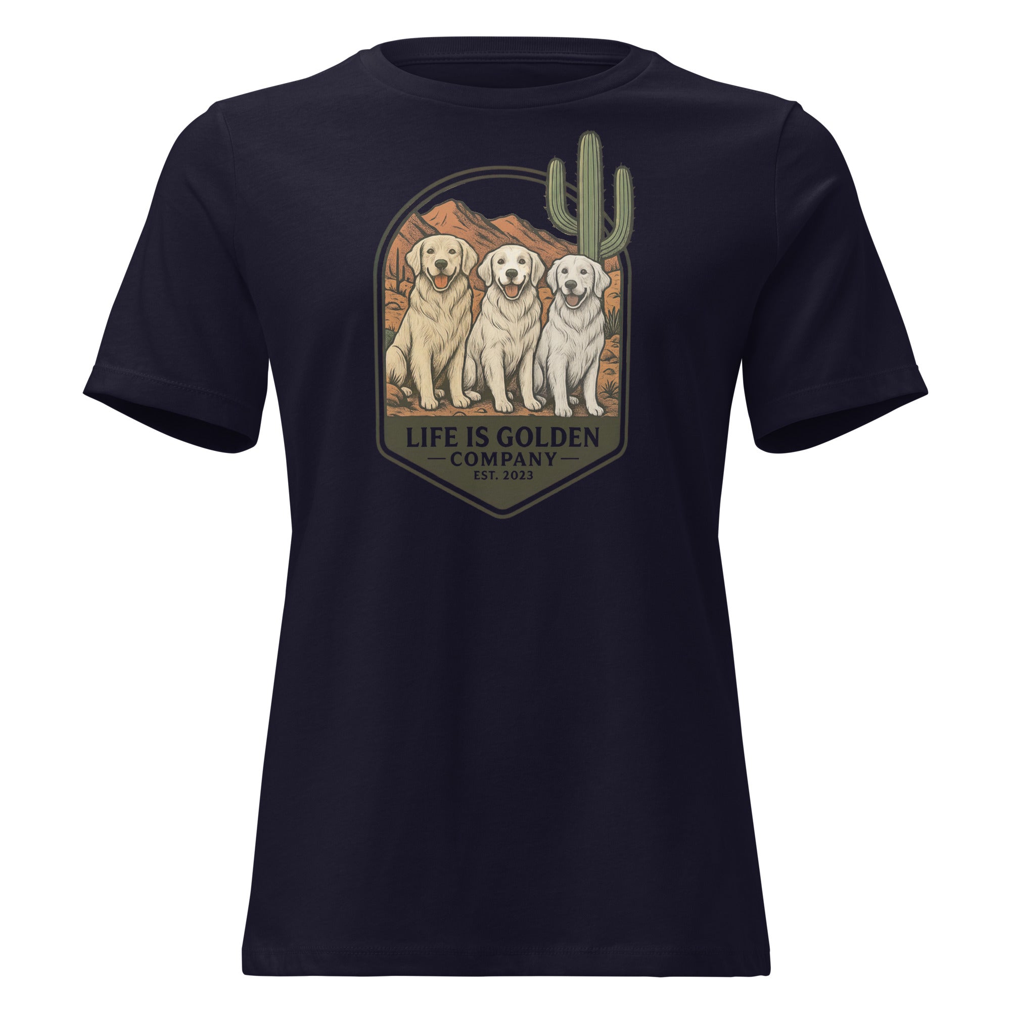 Desert Trails, Golden Tails Women's Relaxed T-Shirt
