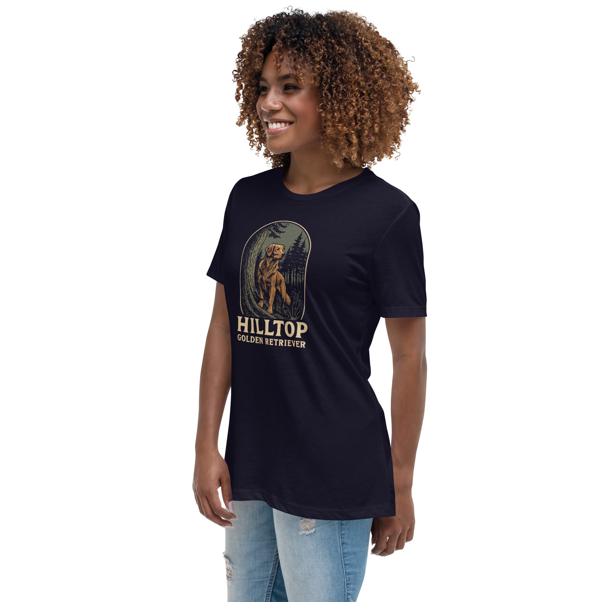 Hilltop Golden Retriever Women's Relaxed T-Shirt