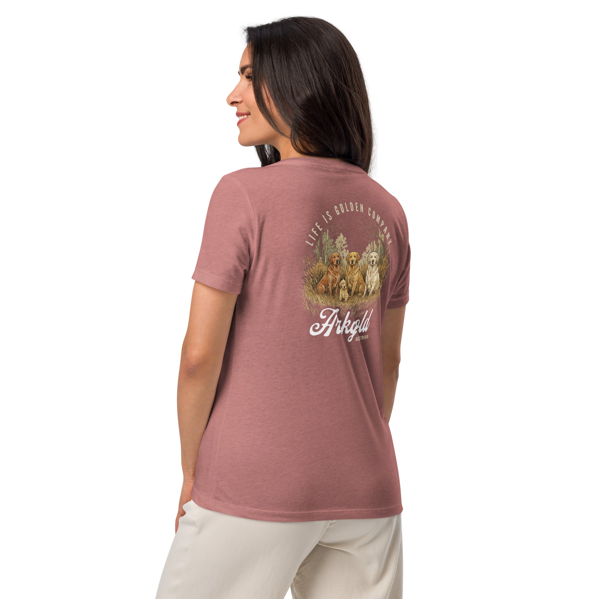 Arkgold Women’s relaxed v-neck Tee