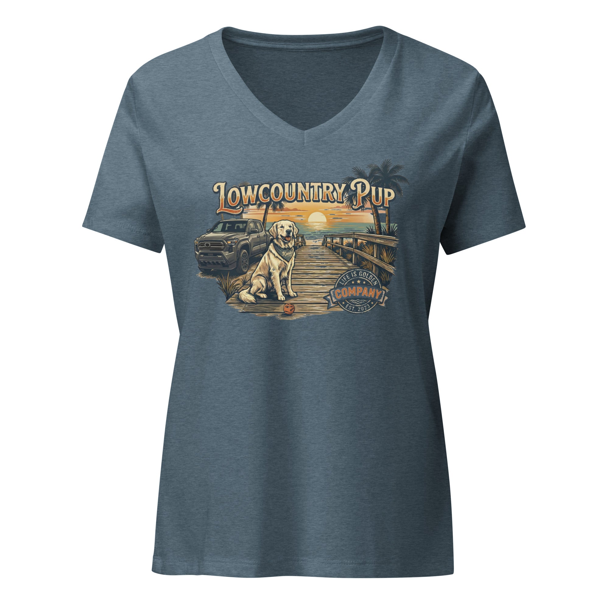 Lowcountry Pup Women’s relaxed v-neck t-shirt