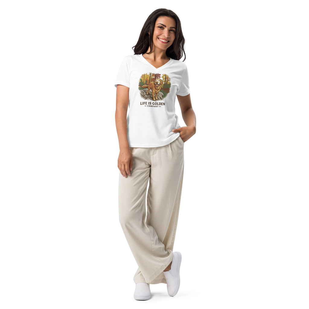 Autumn of a Golden Women’s relaxed v-neck t-shirt