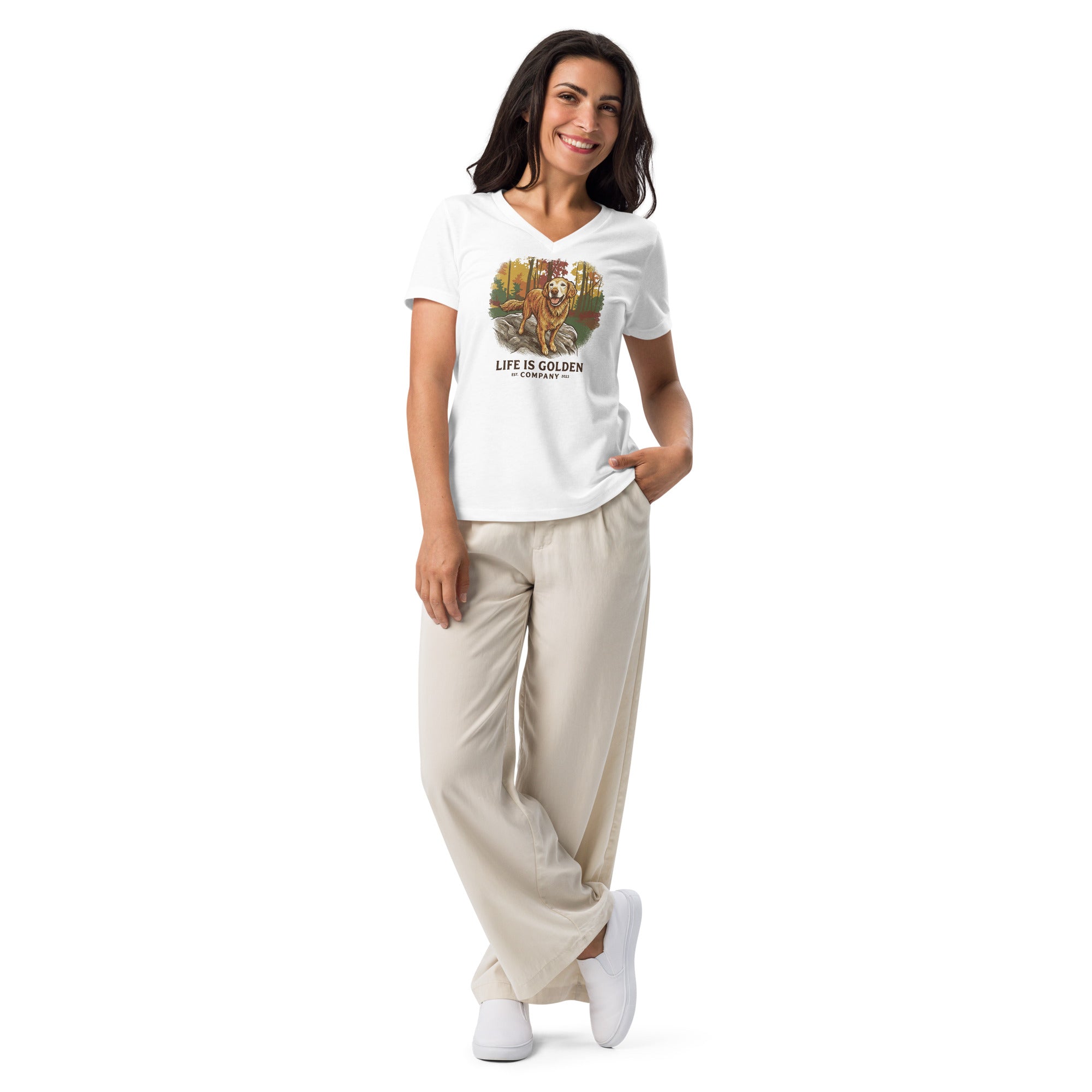 Autumn of a Golden Women’s relaxed v-neck t-shirt