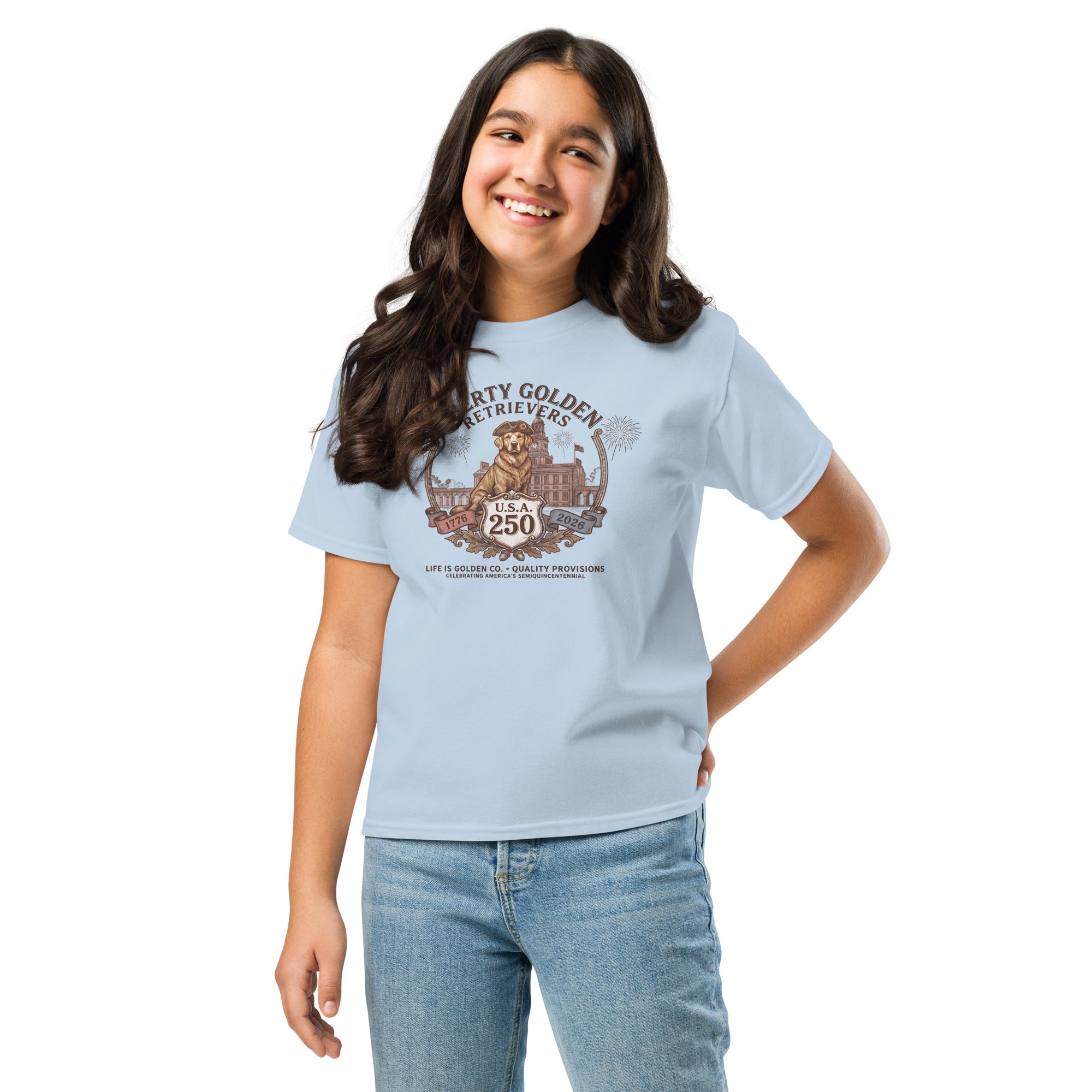 Liberty Goldens Semiquincentennial Youth classic tee