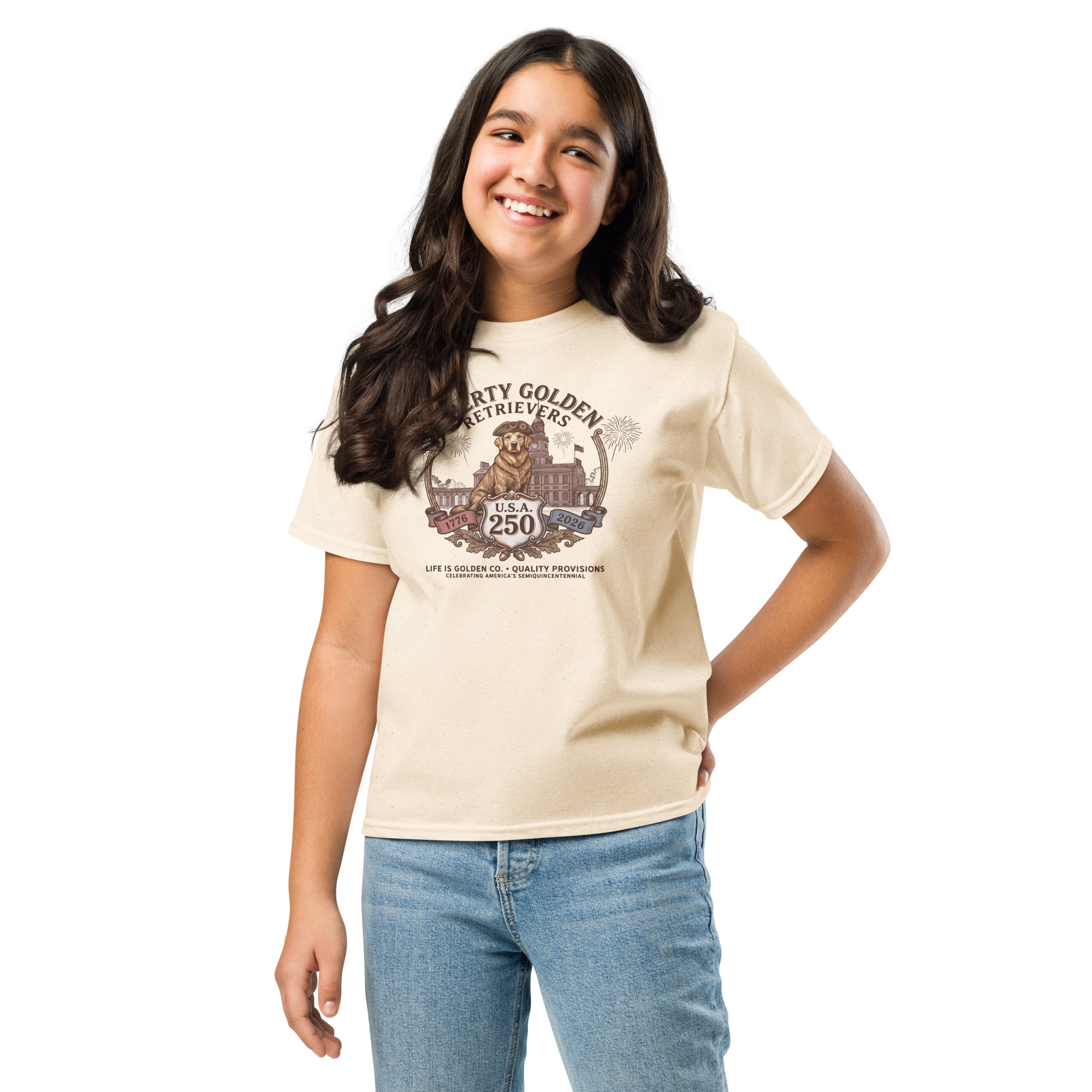 Liberty Goldens Semiquincentennial Youth classic tee