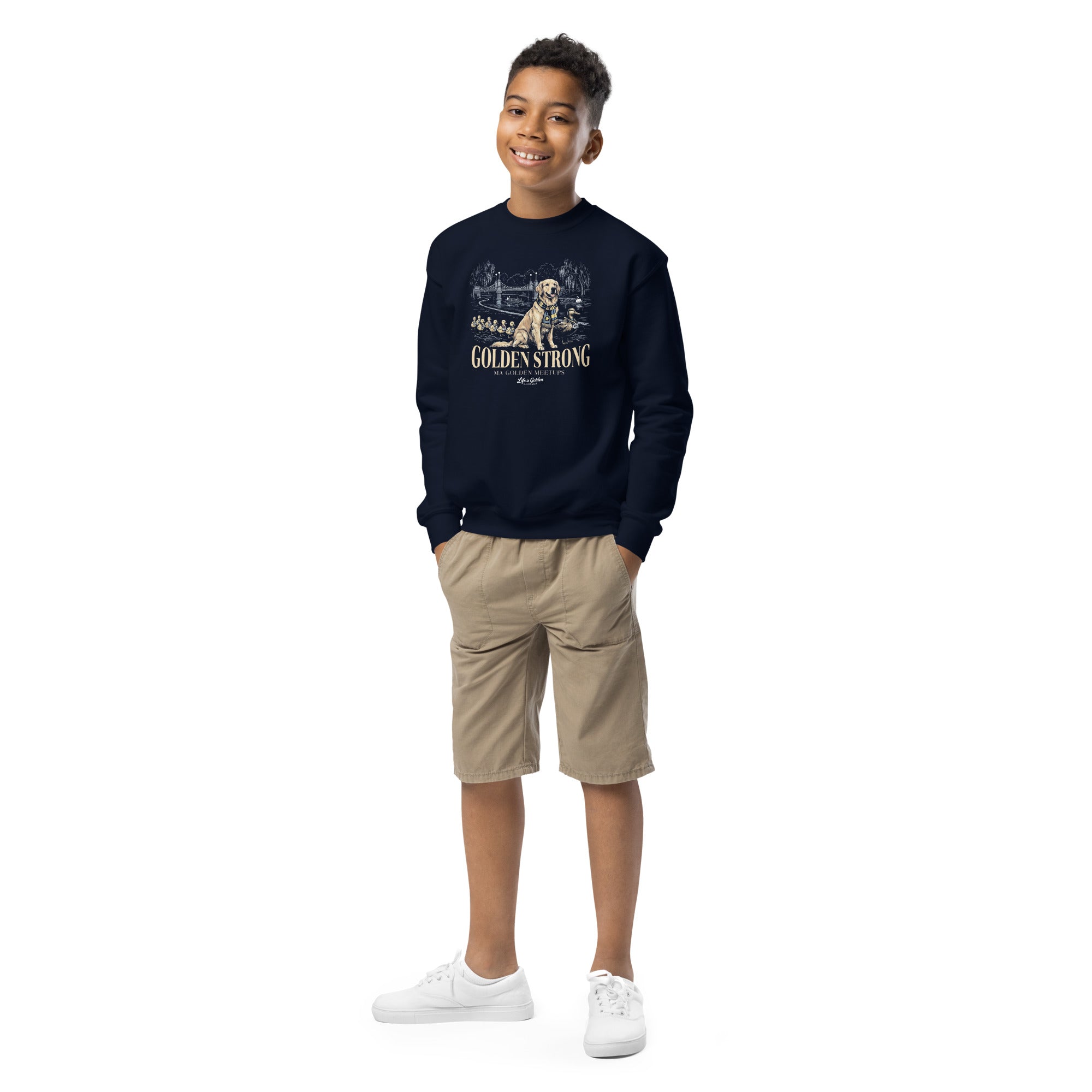 Make Way For Goldens Unisex Youth Crew Neck