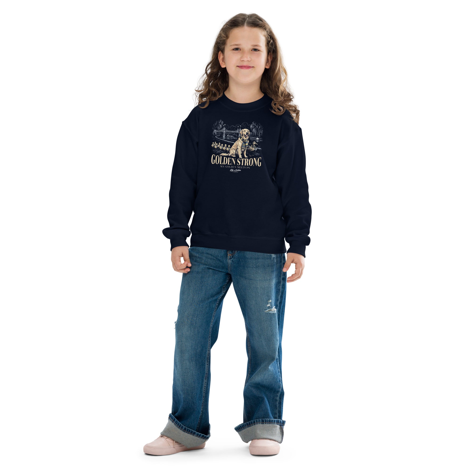Make Way For Goldens Unisex Youth Crew Neck