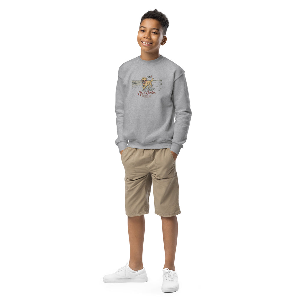 VT Beach Run Youth crew neck sweatshirt