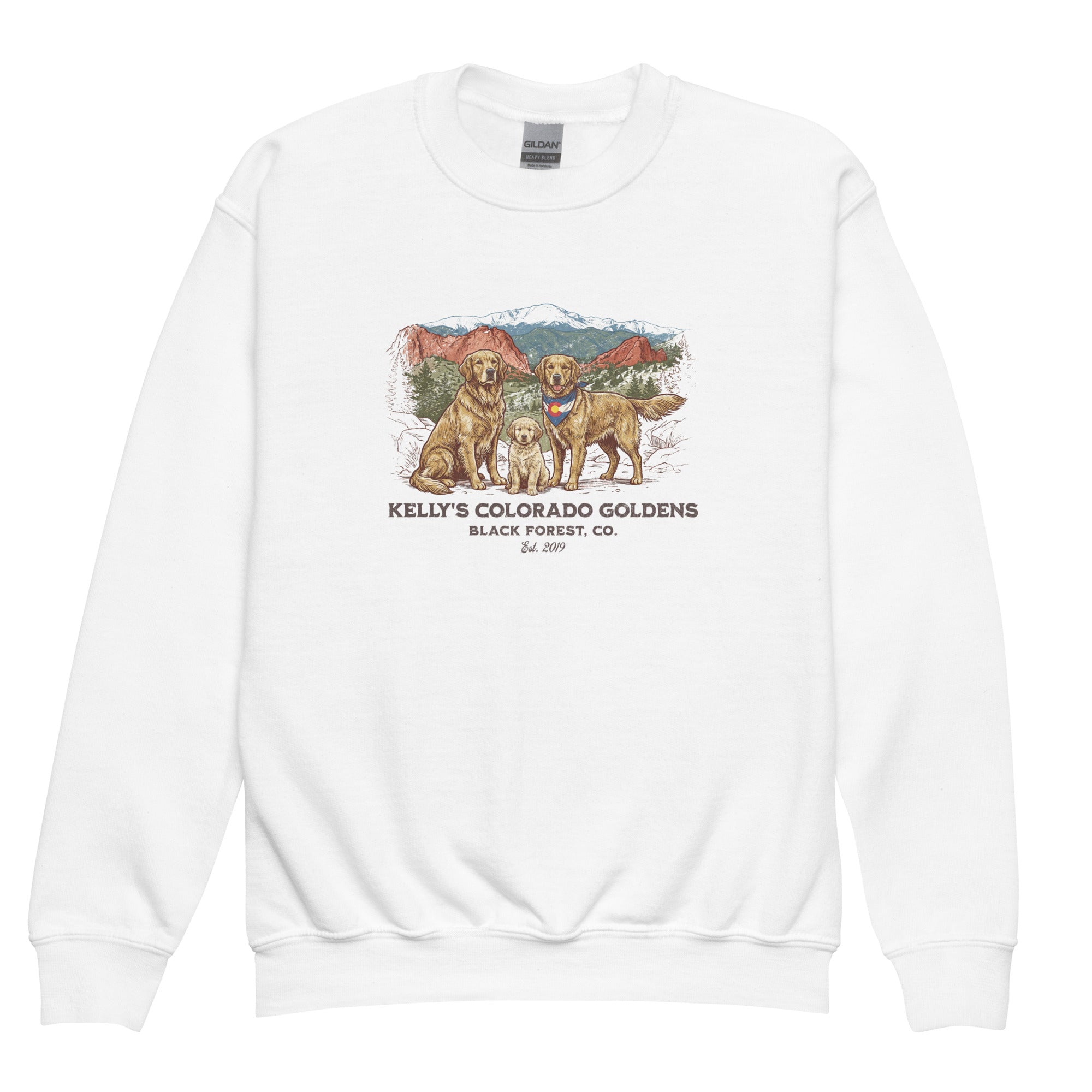 Kelly's CO Goldens Youth crew neck sweatshirt
