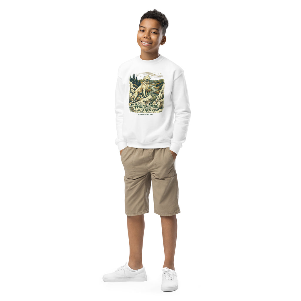 White Stone Goldens Youth Crew Neck