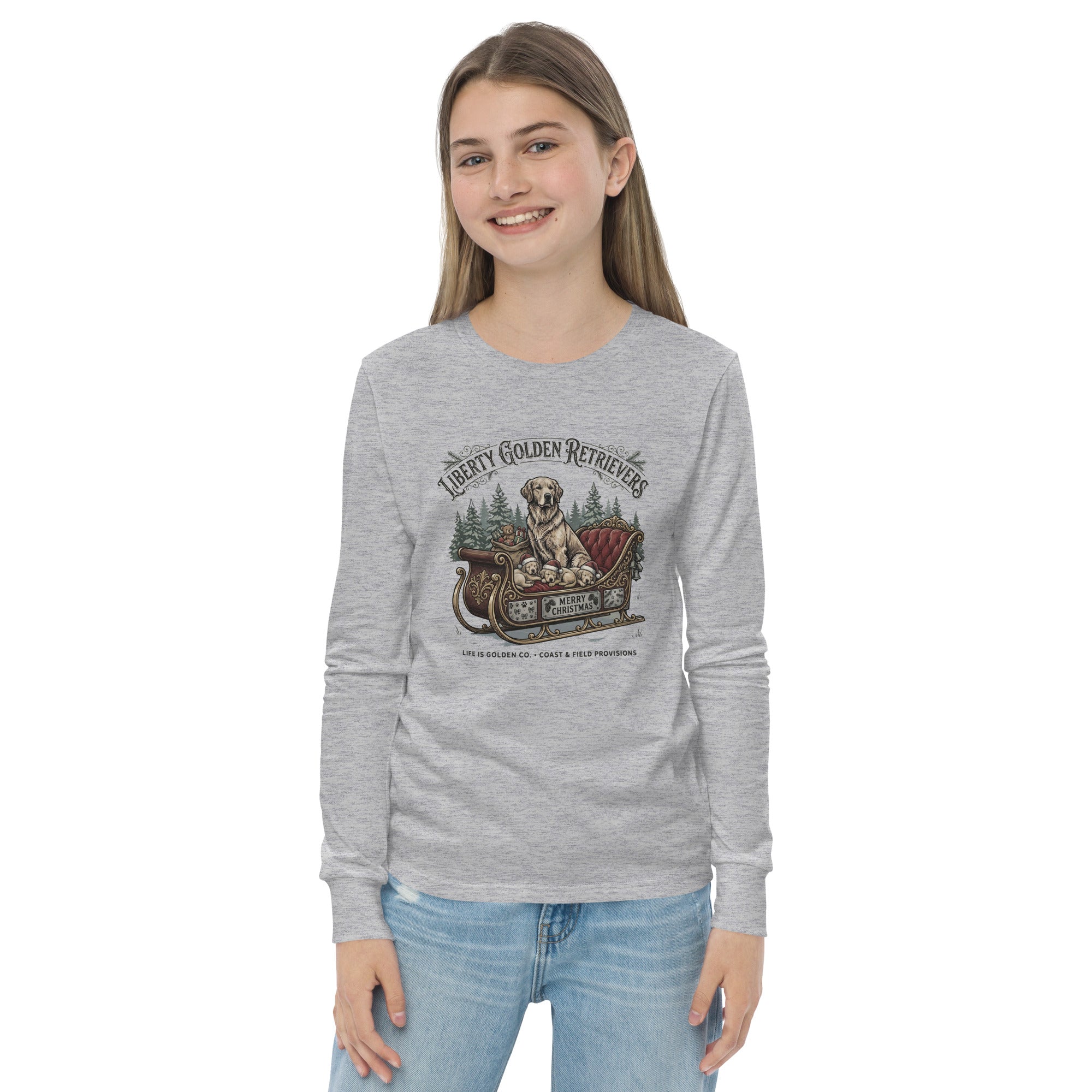 Liberty Goldens Christmas Youth long sleeve tee