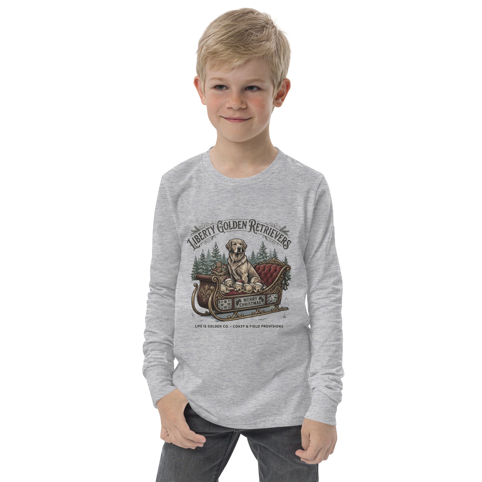 Liberty Goldens Christmas Youth long sleeve tee