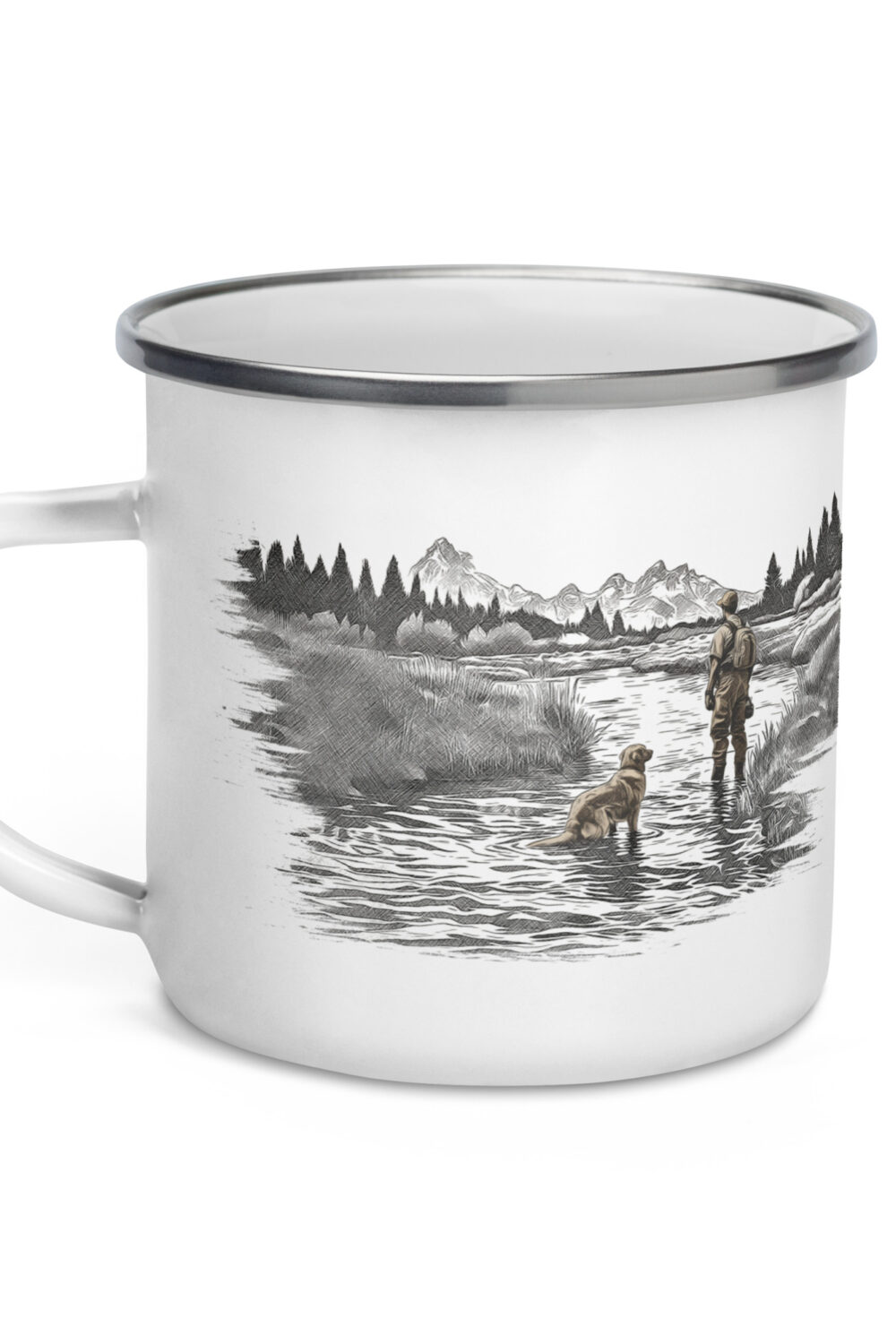 River Dog Enamel Mug