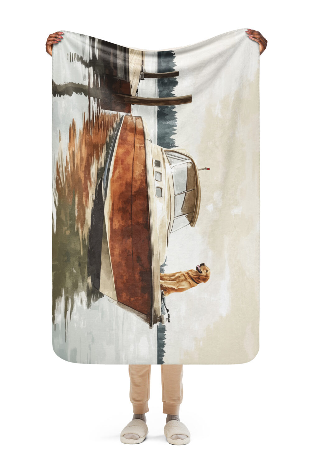 Anchors Away Sherpa Blanket