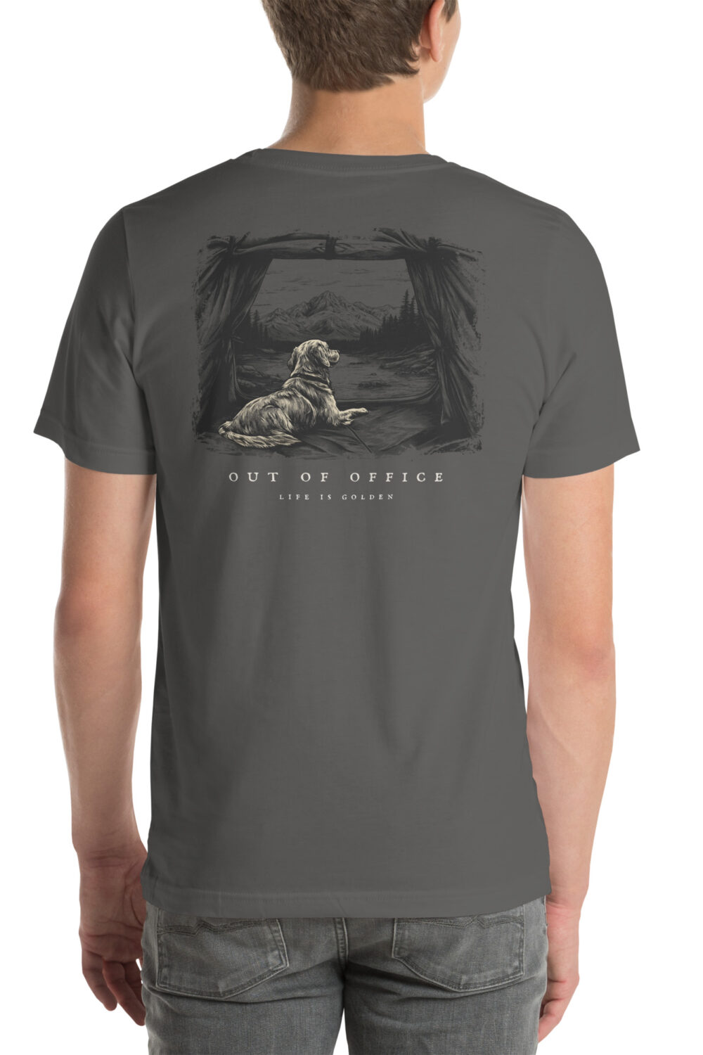 Out Of Office Golden Retriever Tee