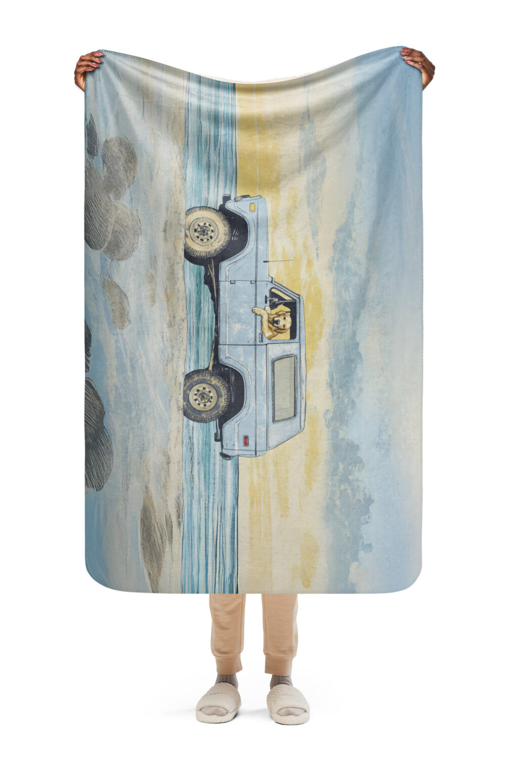Beach Bronco Sherpa Blanket