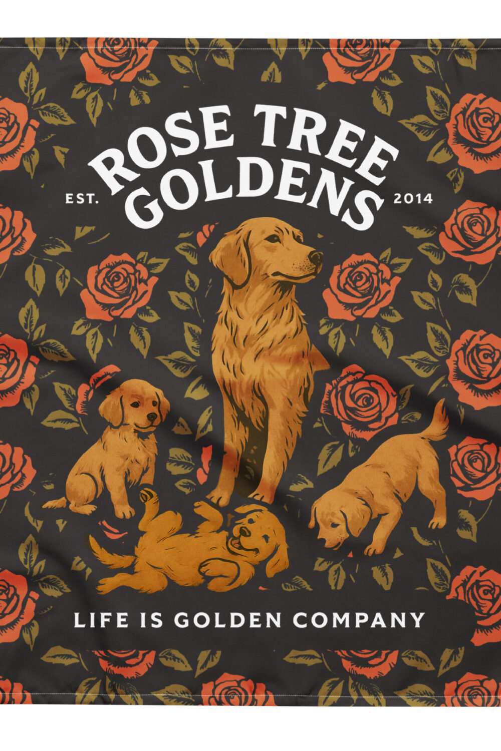 Rose Tree Goldens Custom Bandana