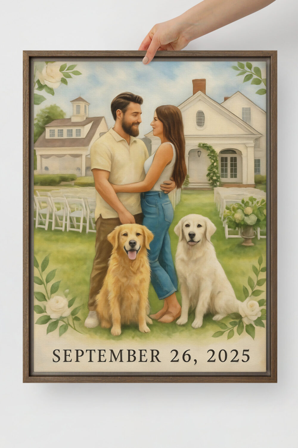 Fontana Framed Canvas Welcome Sign