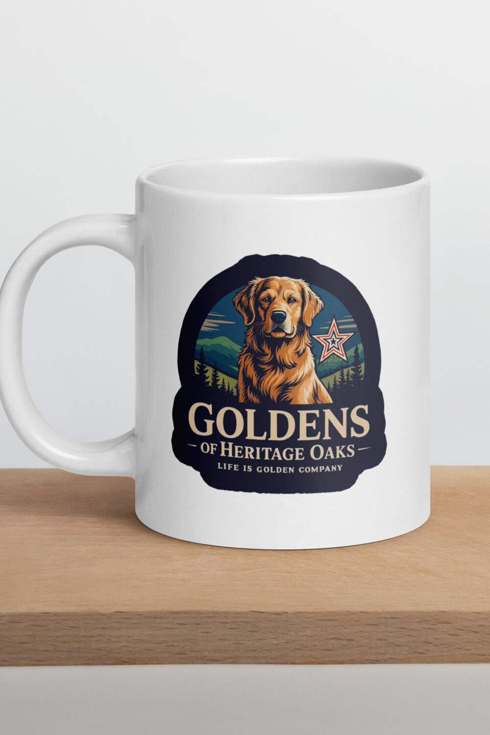 Heritage Oaks White glossy mug