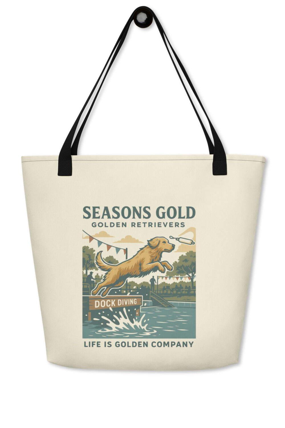 Seasons Gold Summer Large Tote Bag