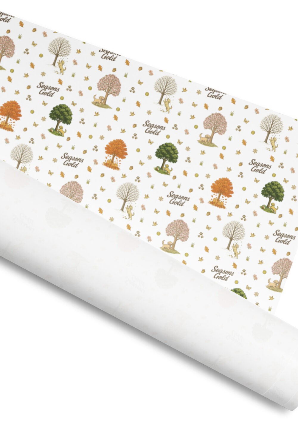 Seasons Gold Gift wrap paper