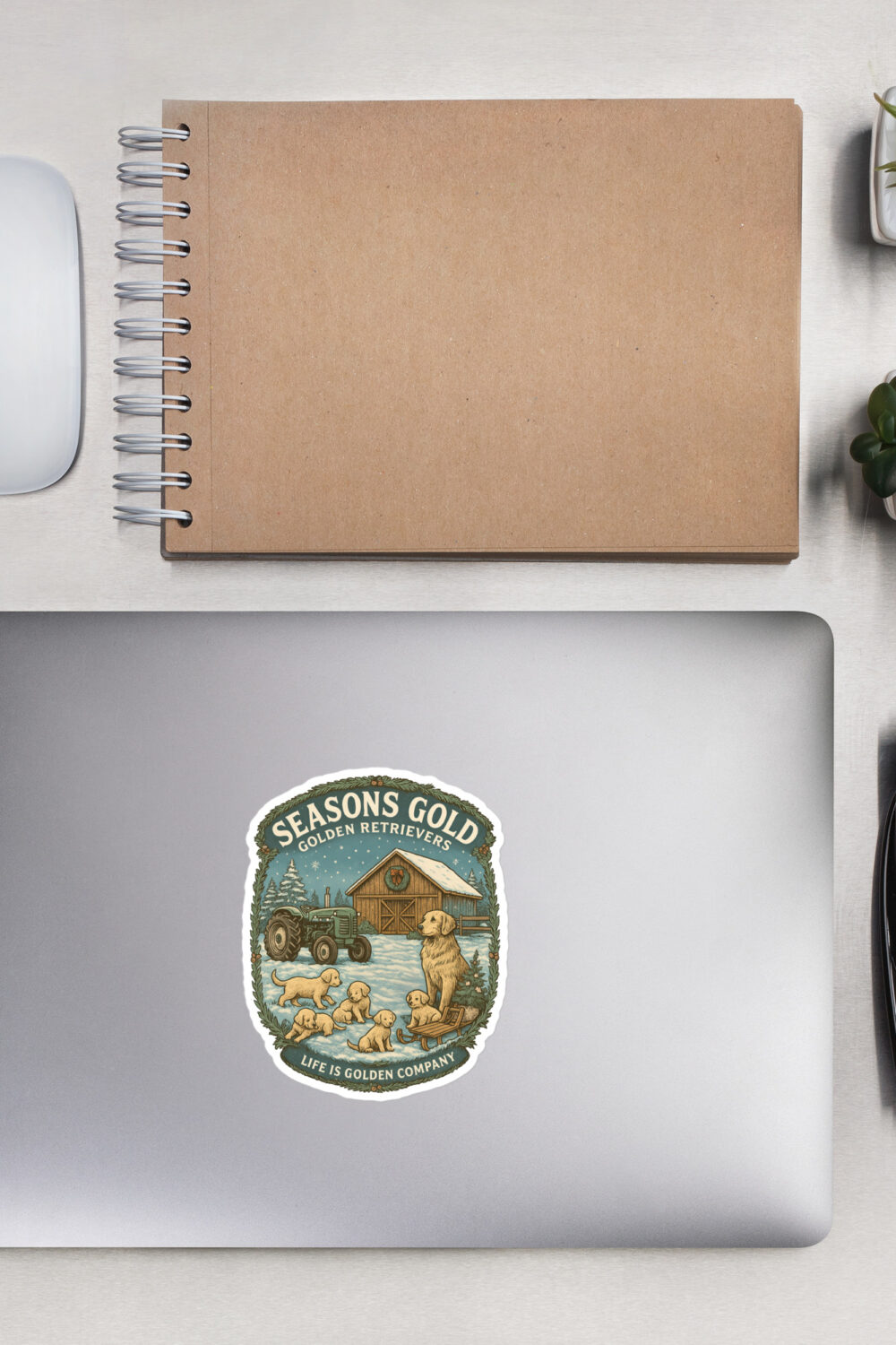 Seasons Gold Winter Decal