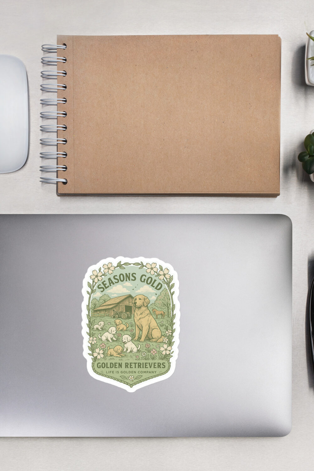Seasons Gold Spring Decal