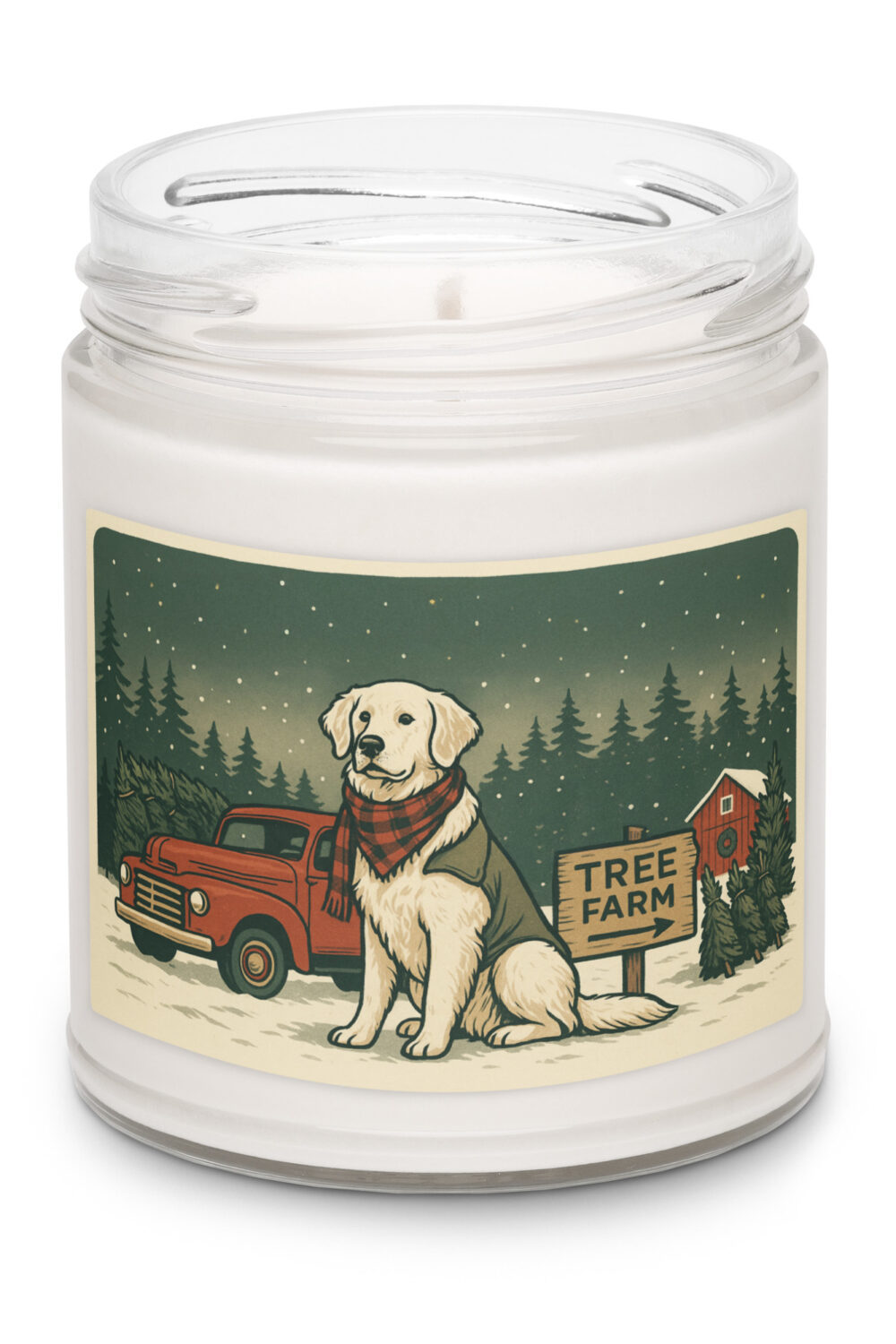 Personalized Christmas Scented Soy Candle