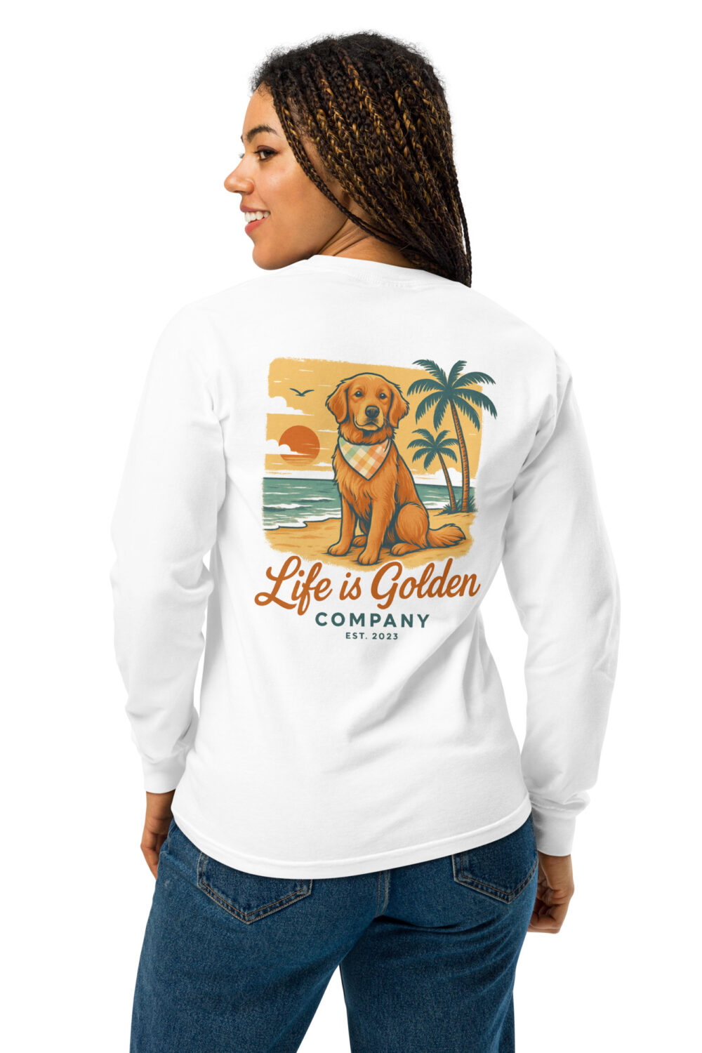 Barefoot & Golden long-sleeve shirt Comfort Colors