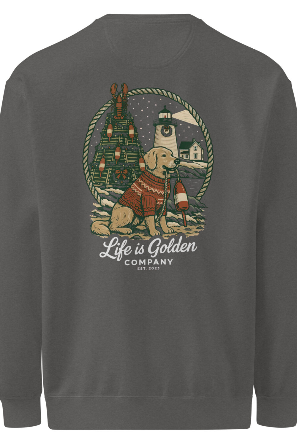 New England Coastal Holiday Unisex garment-dyed sweatshirt