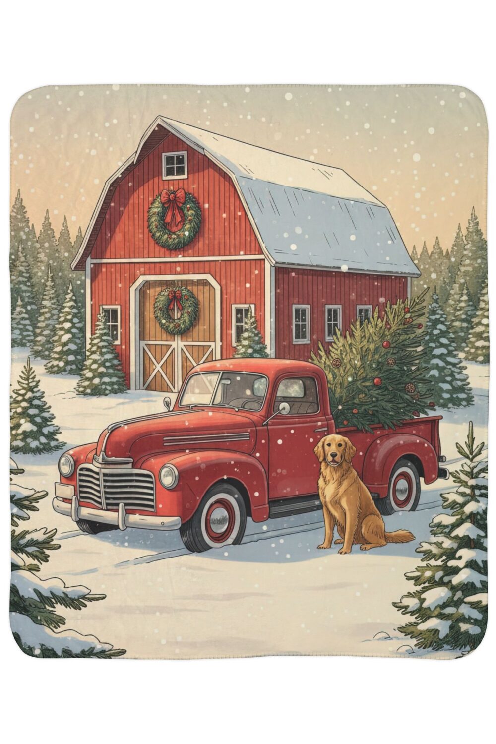 Bringing Home Christmas Cozy Fleece Sherpa Blanket