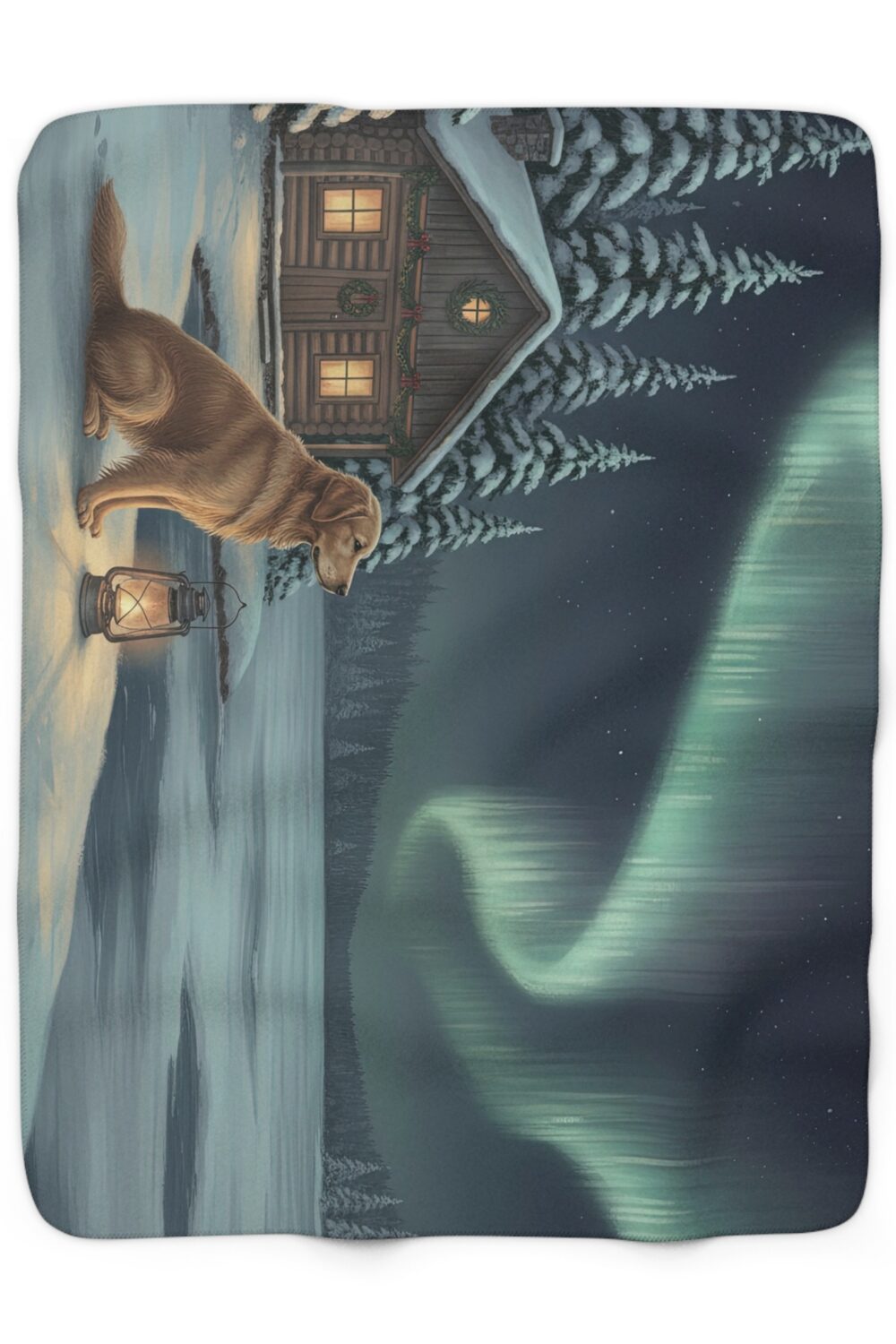 Golden Lights Sherpa Fleece Blanket