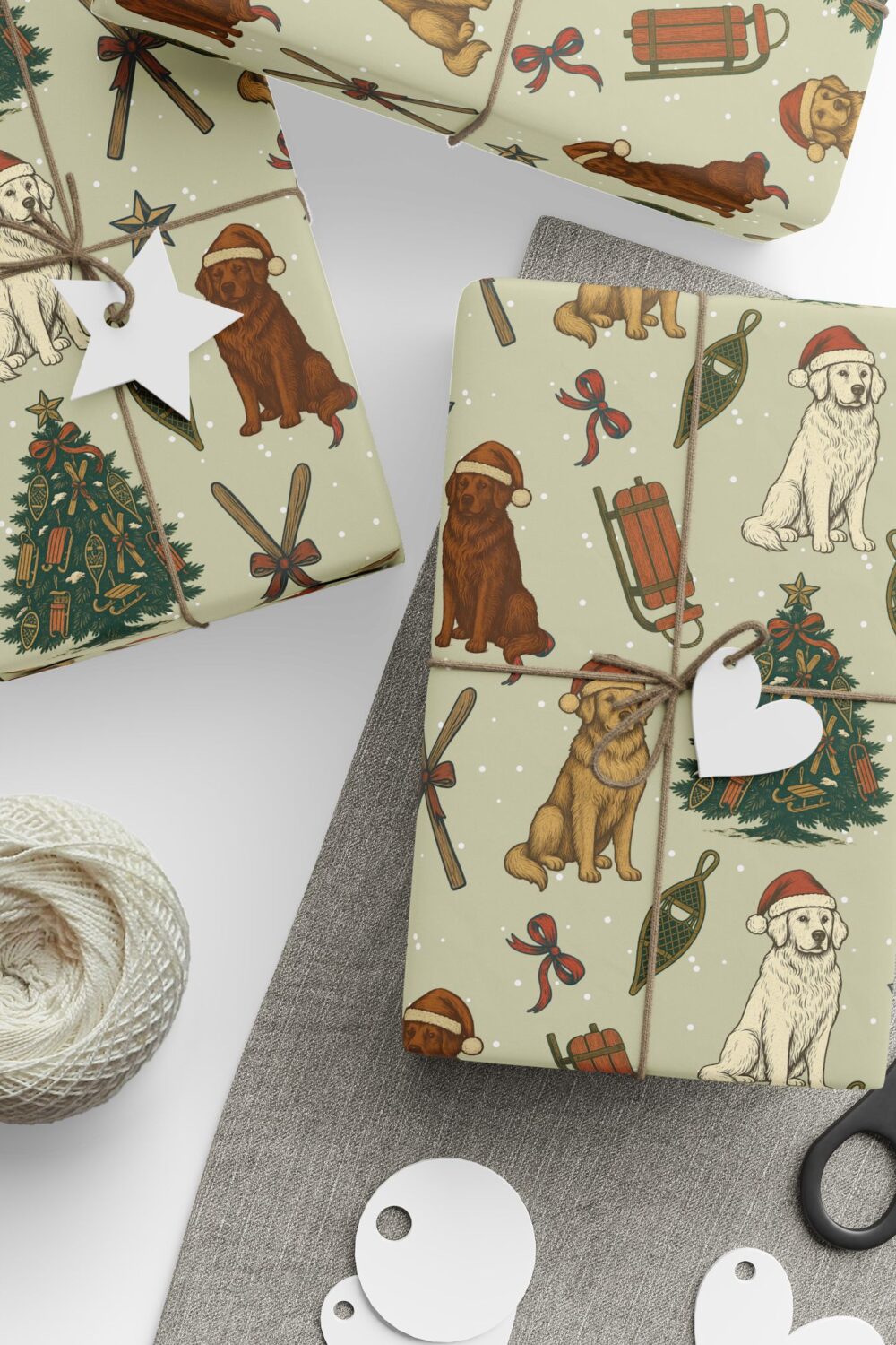 Home for the Snowdays - Golden Retriever Edition Gift Wrap Paper