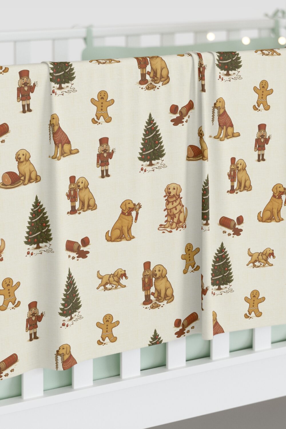 Naughty Puppy Baby Swaddle Blanket - Golden Retriever Edition