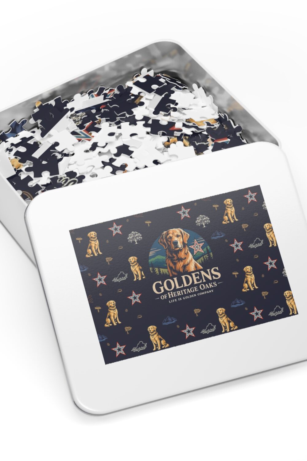Heritage Oaks 1000 piece Jigsaw Puzzle with Tin