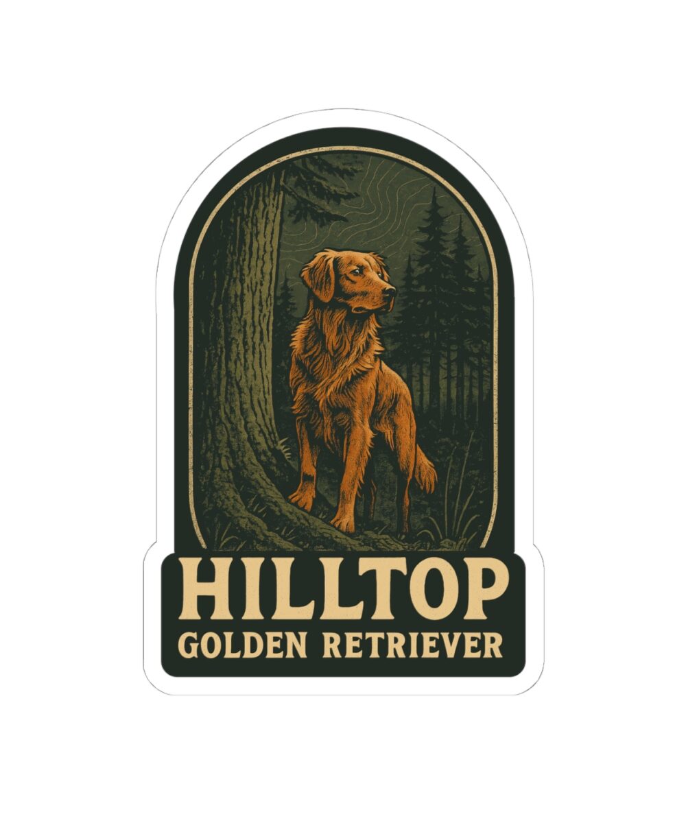 Hilltop Golden Retriever Stickers