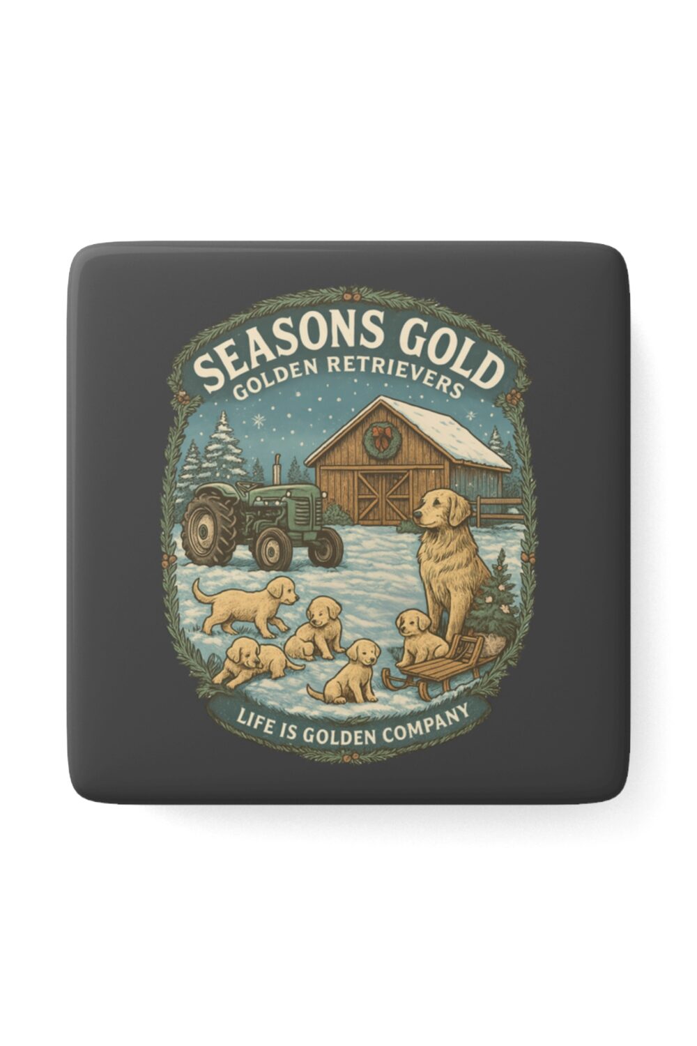 Seasons Gold Ceramic Magnet