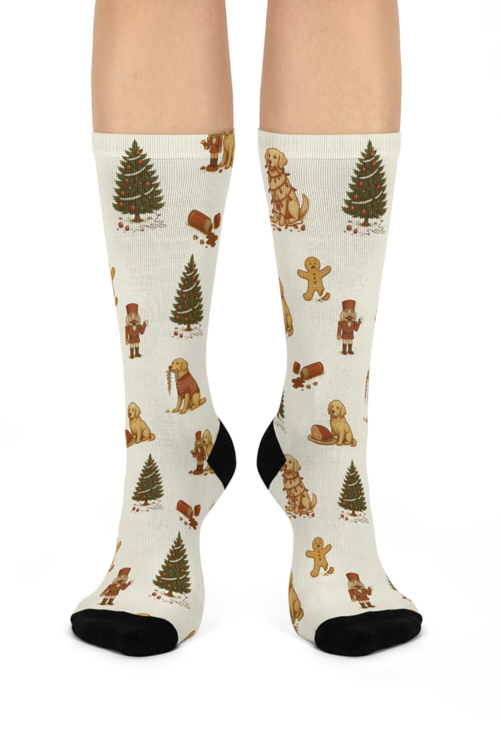 Home for the Snowdays - Golden Retriever Edition Crew Socks
